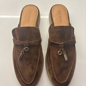 Steve Madden Chocolate Brown Suede Men's Slip-Ons